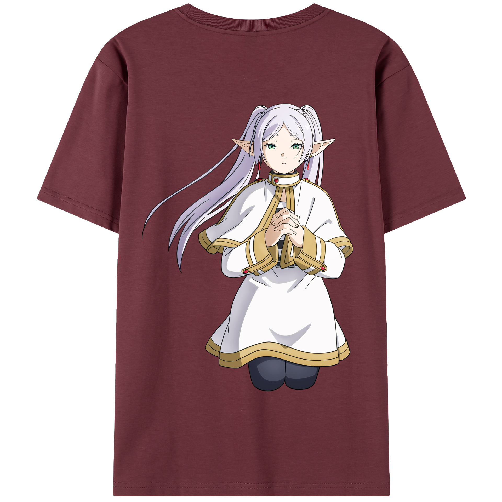 （画像用） 葬送のフリーレン Frieren 綿100％半袖Tシャツ（背面プリント）